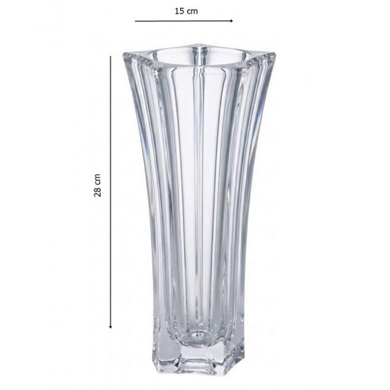 Vaso de Vidro 28cm Adely Crystal